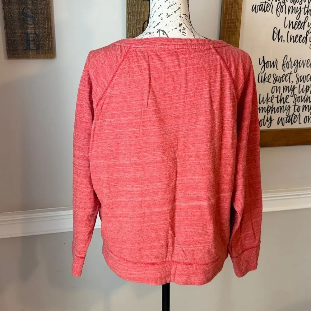J. Crew Red Crew Neck Sweatshirt